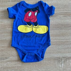 Disney Blue and Yellow Mickey Mouse Bodysuit